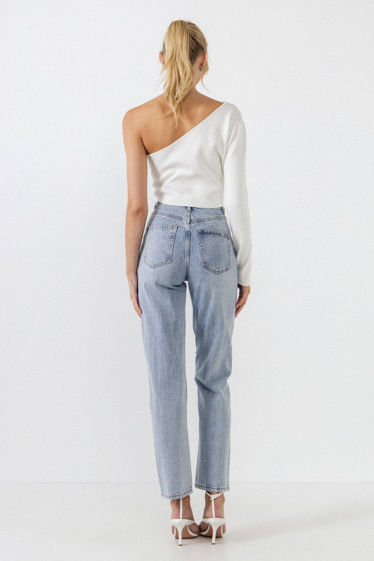 Asymmetric Wrap Jeans