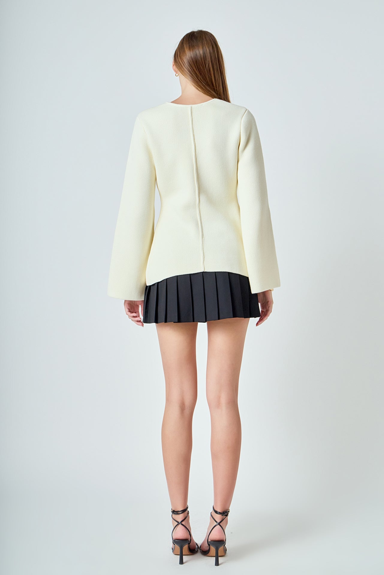 2 Button Cinched Sweater Cardigan