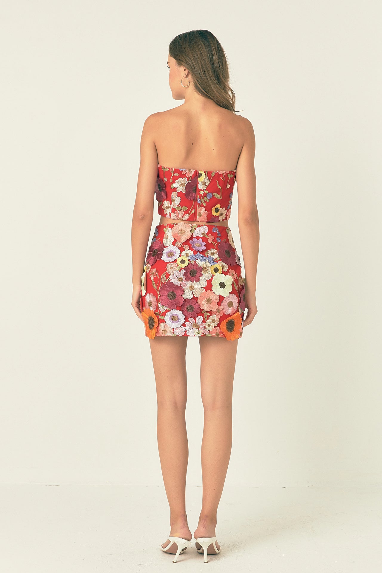 Floral Embroidered Skirt