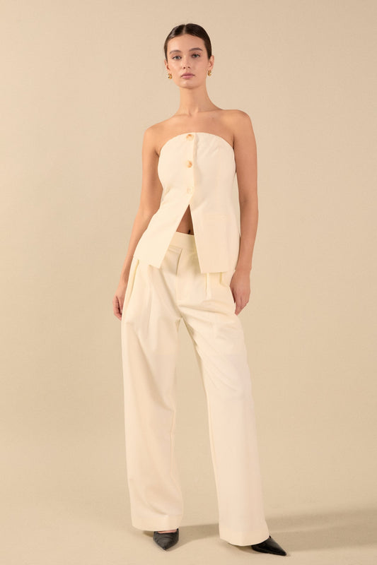 Lexy Relaxed Mid Rise Pleated Wide leg Trousers