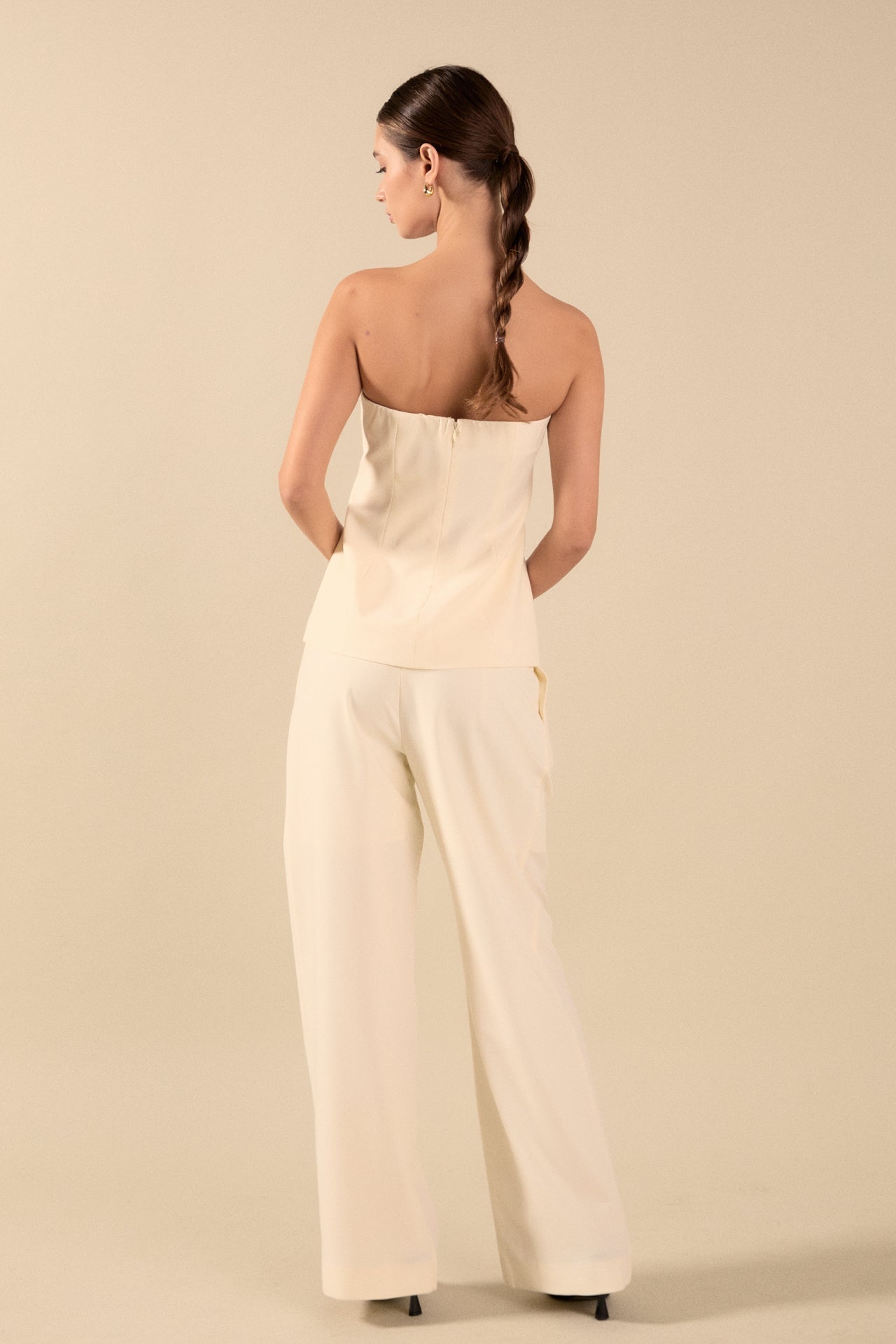 Lexy Relaxed Mid Rise Pleated Wide leg Trousers