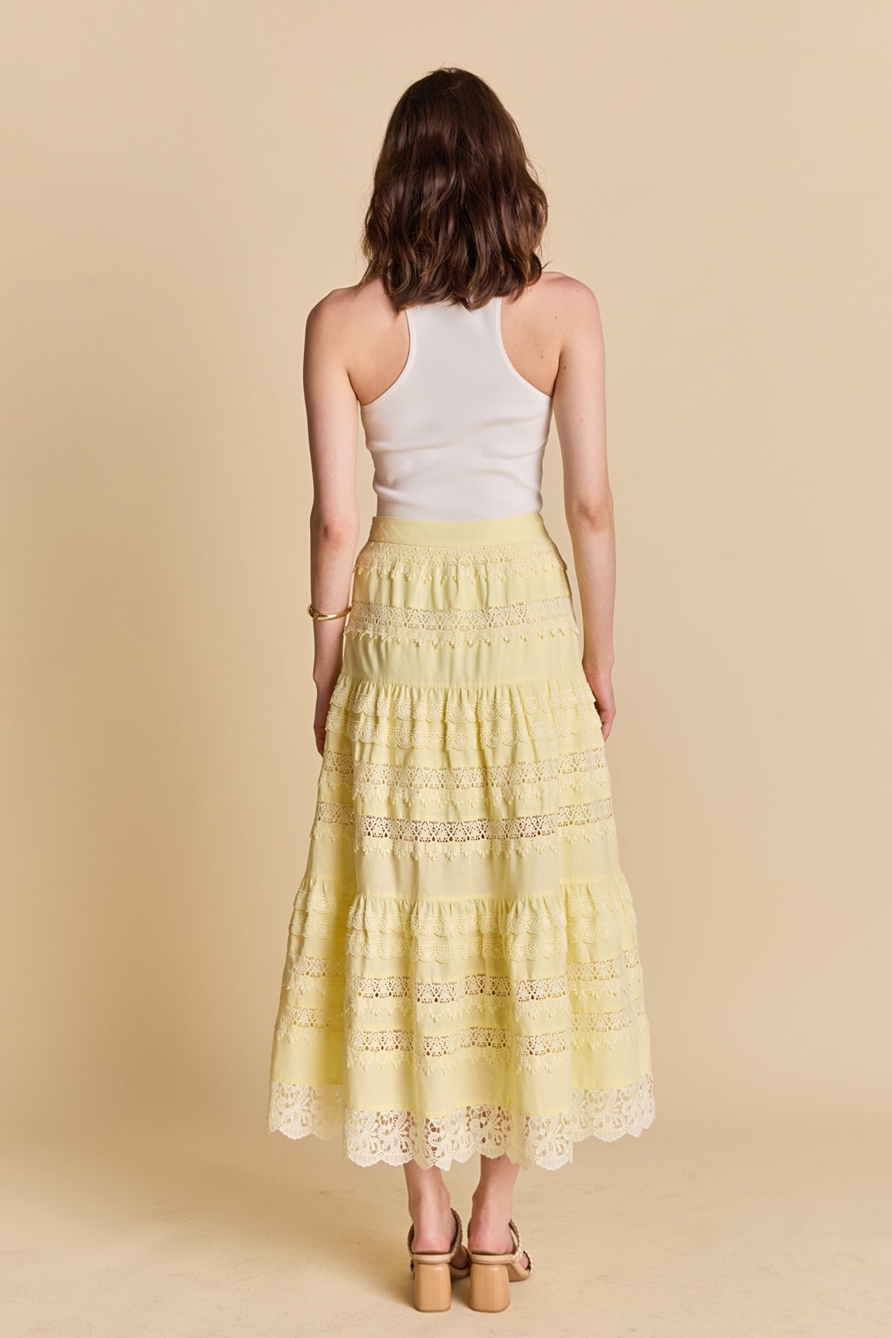 Laced Midi Skirt