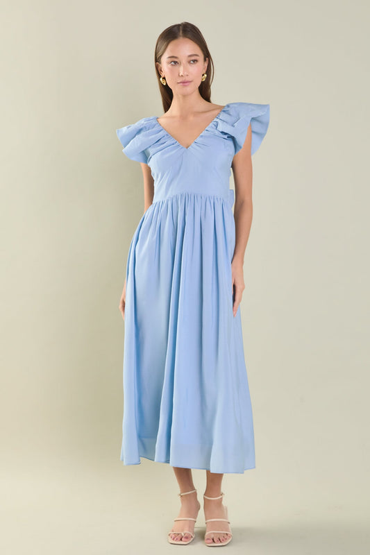 Back Bow Tied Maxi Dress