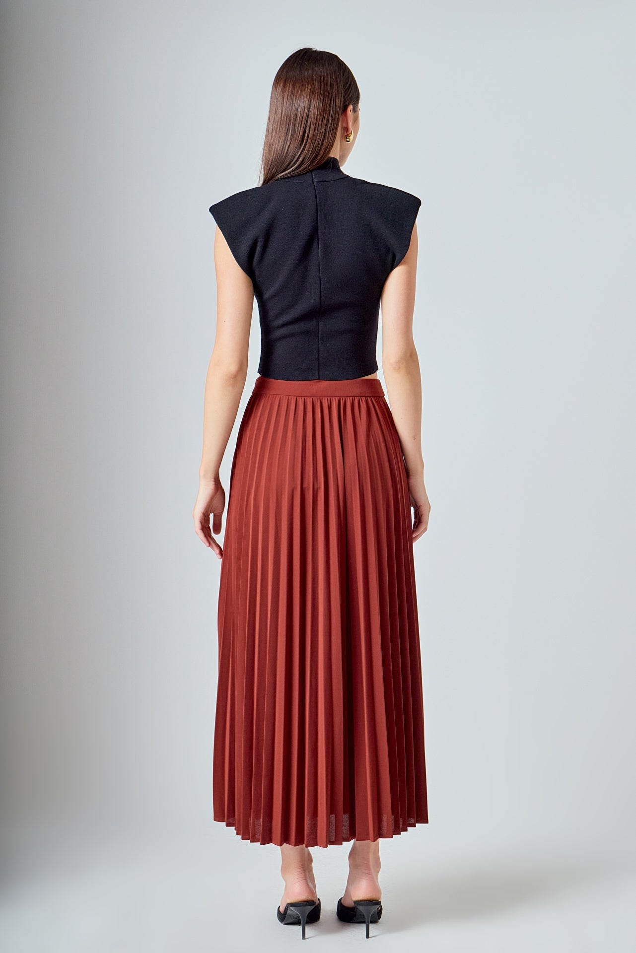 Pleated Maxi Skirt