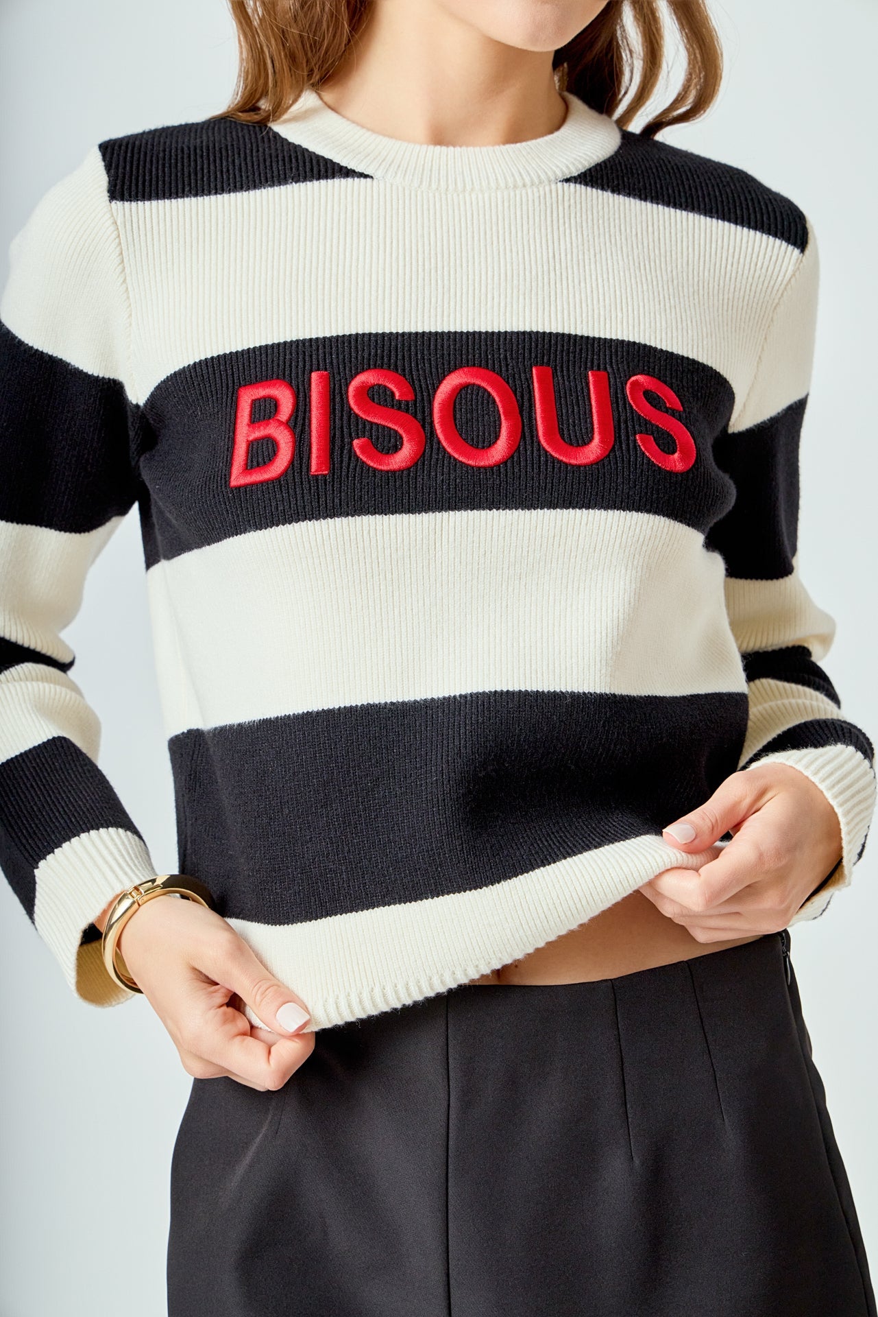 Bisous Striped Sweater