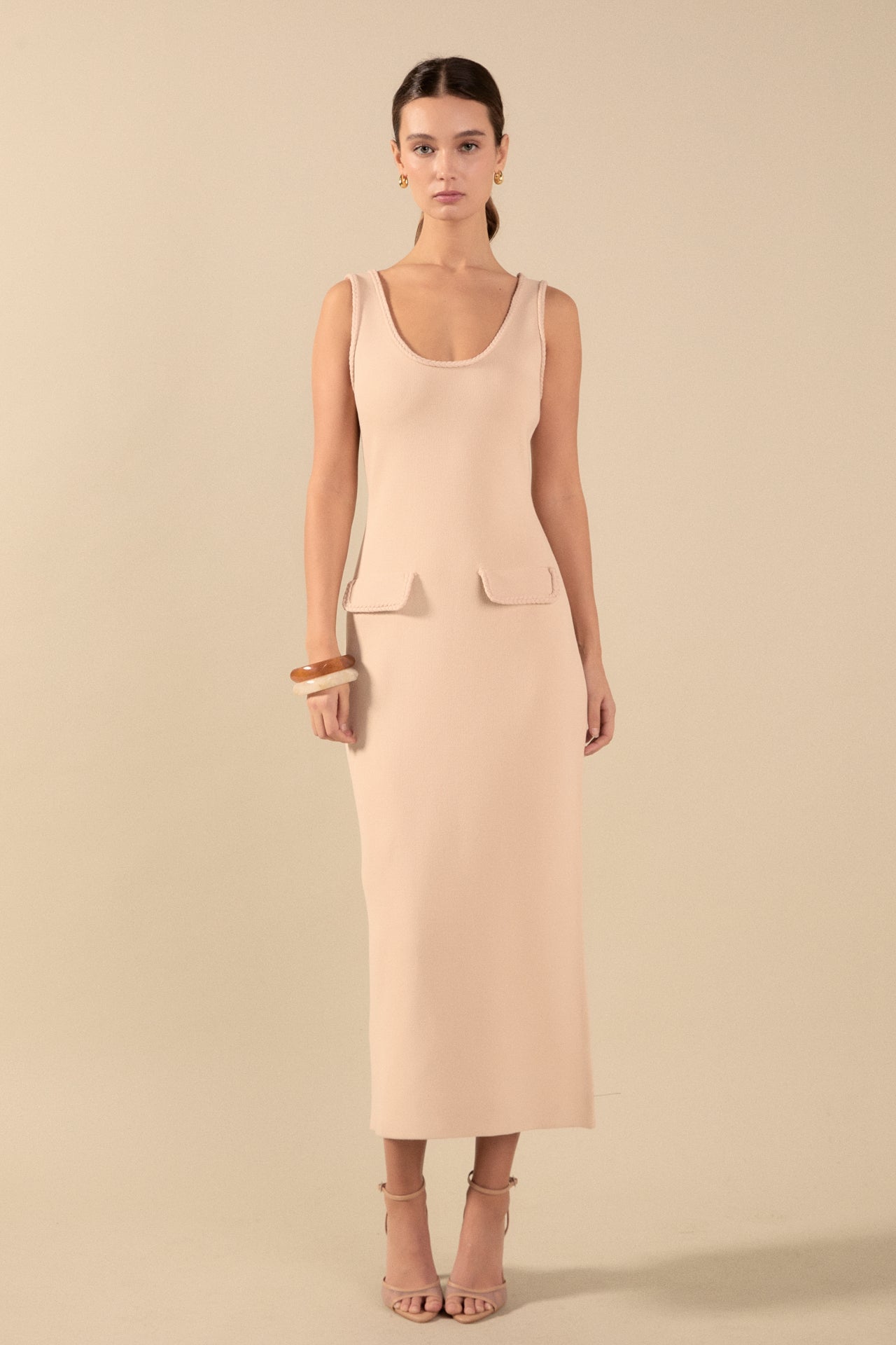 Braided Knit Maxi Dress