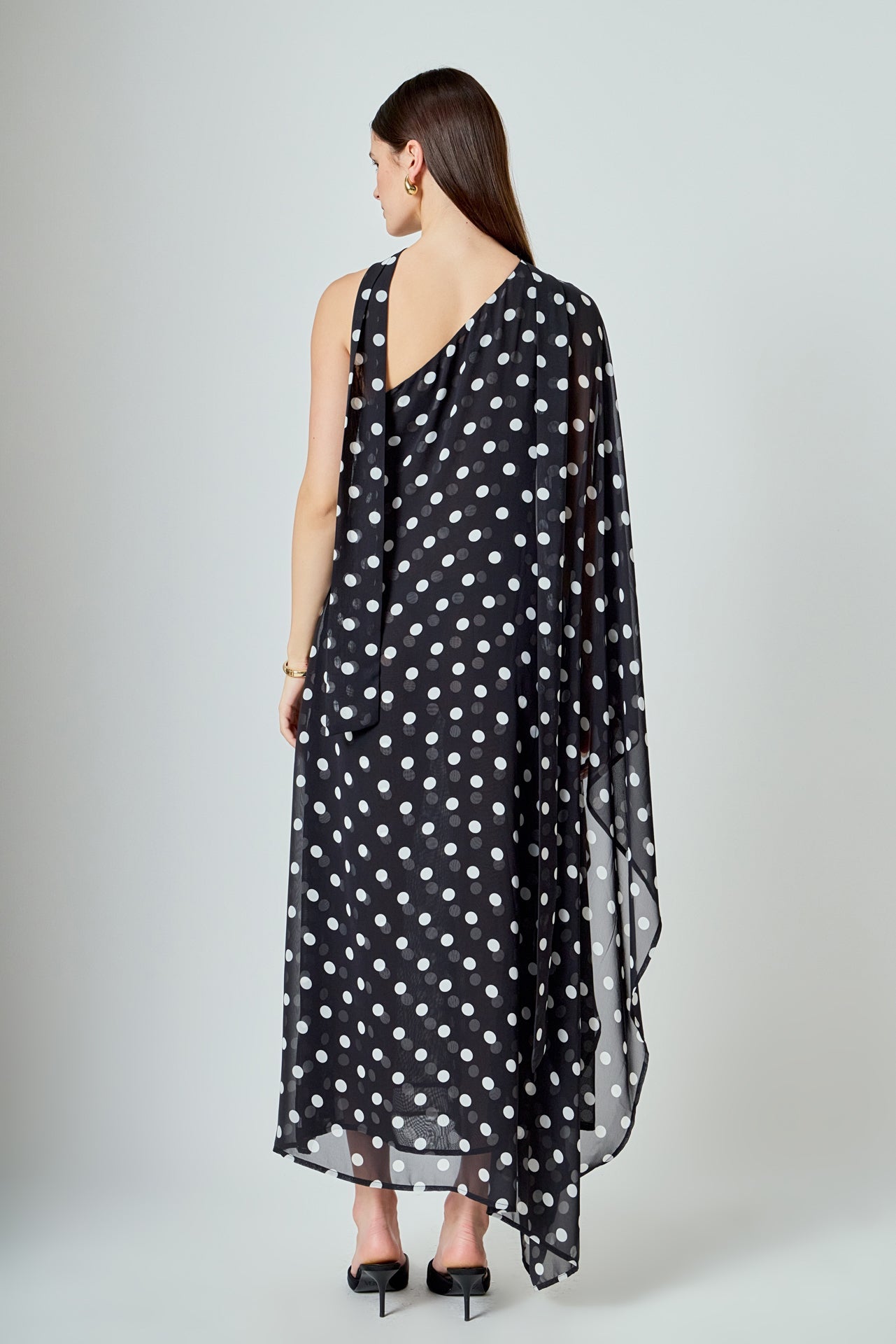 Sash Polka Dot Maxi Dress