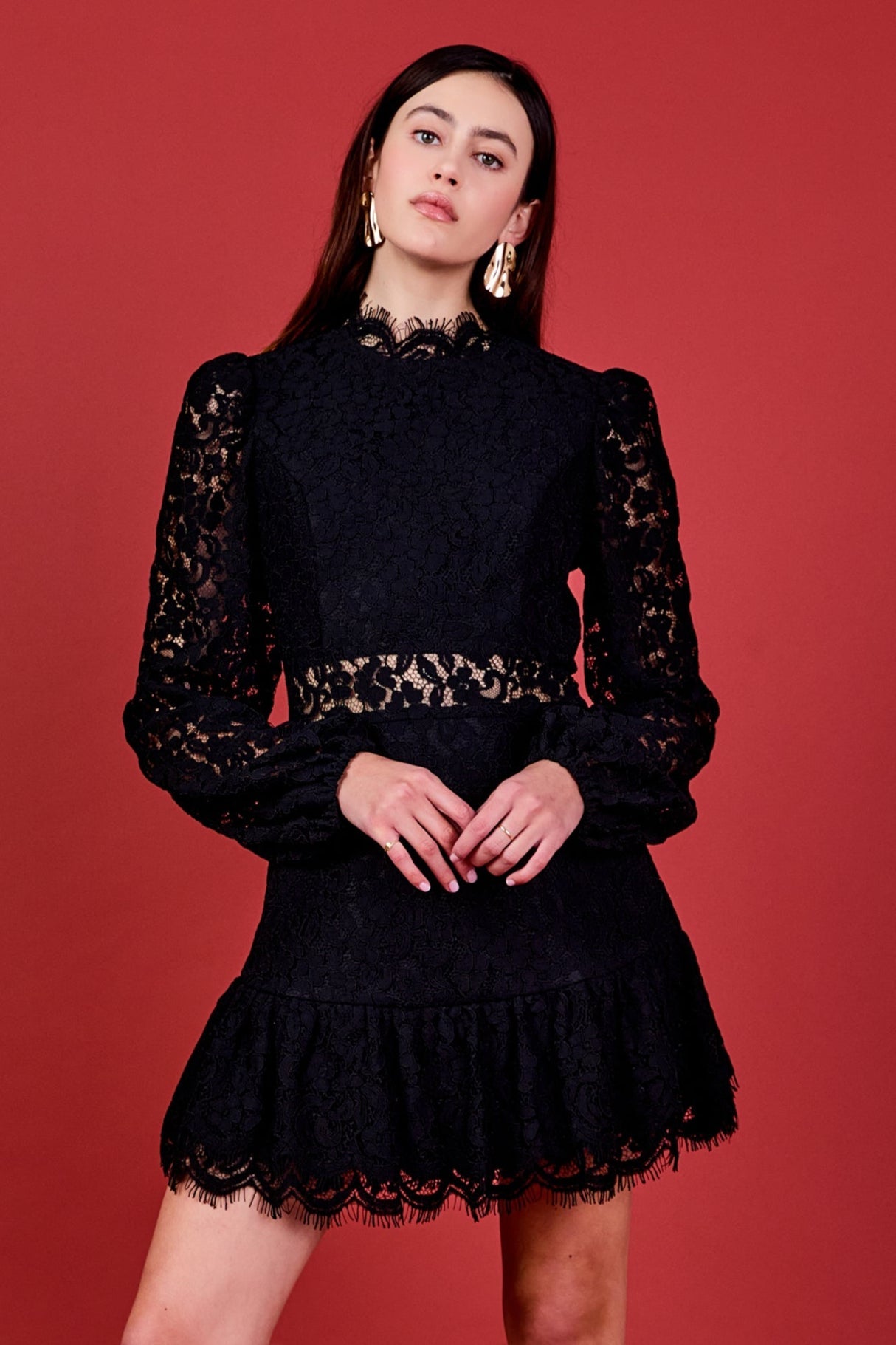 Laced Cutout Mini Dress