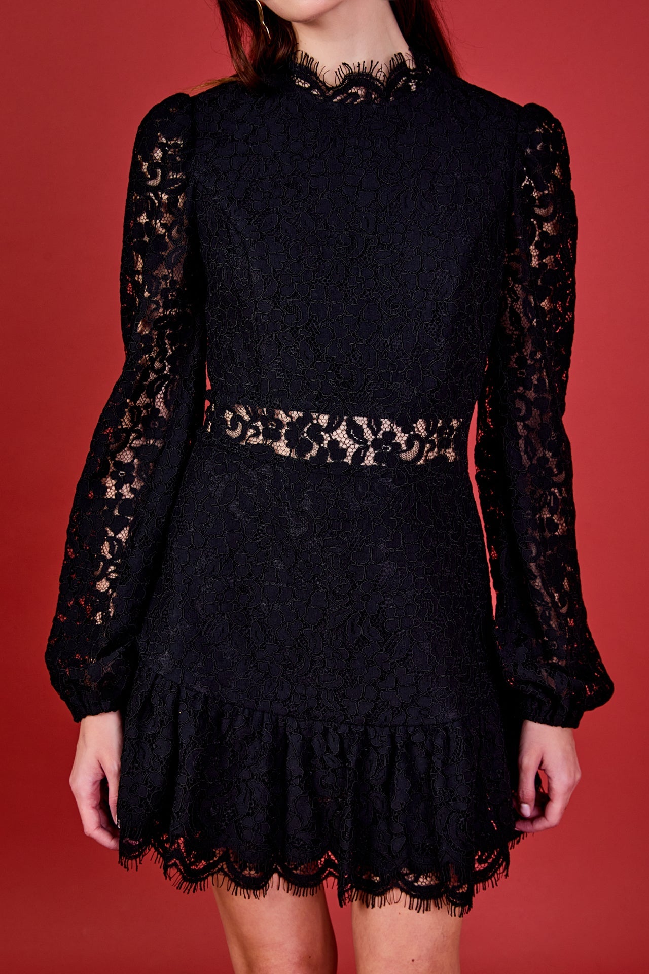 Laced Cutout Mini Dress