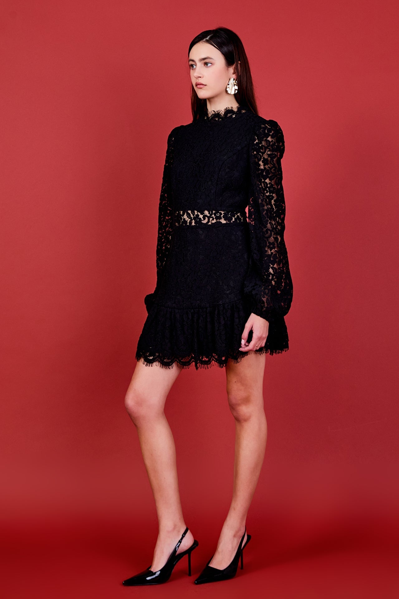 Laced Cutout Mini Dress