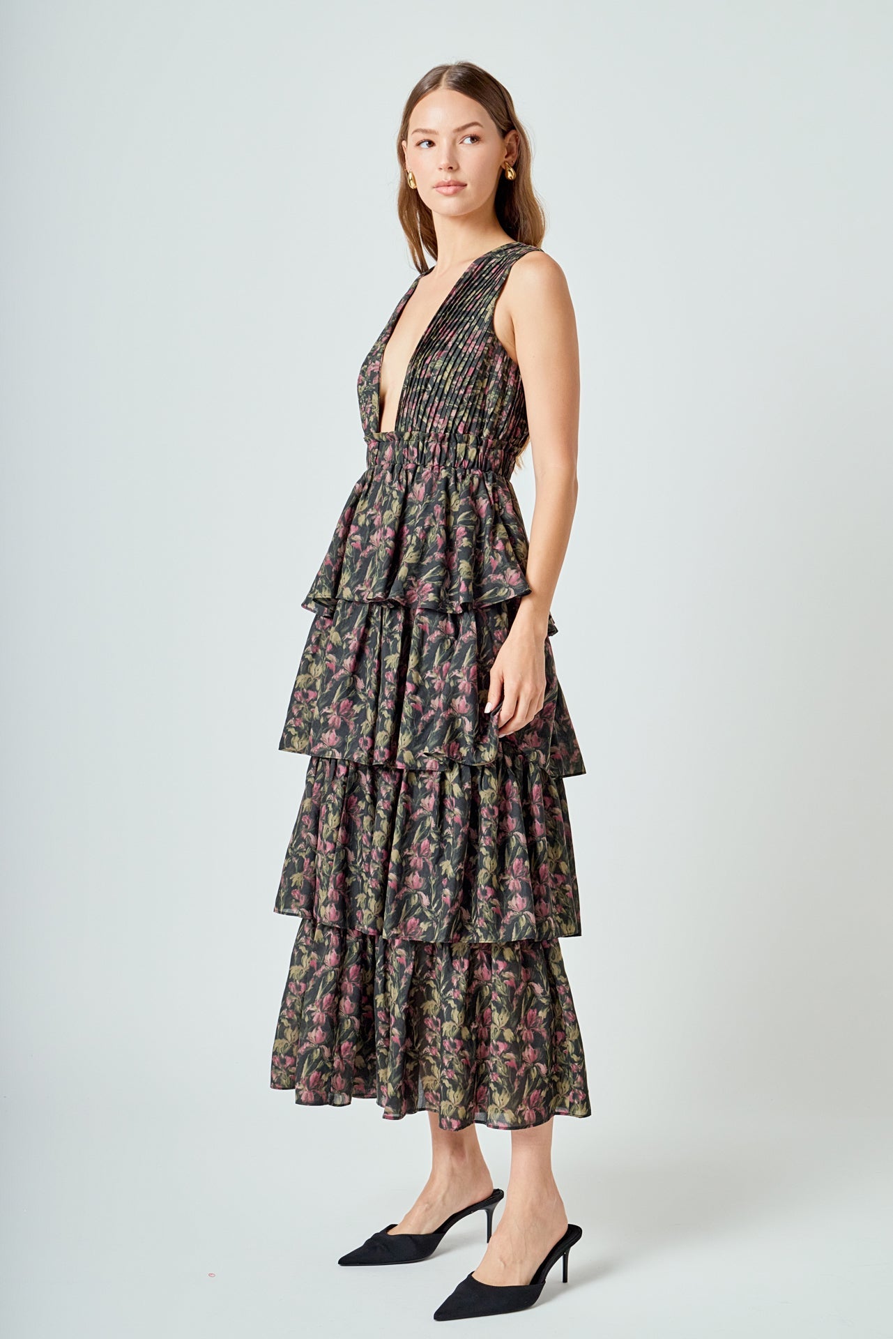 Floral Tiered Maxi Dress