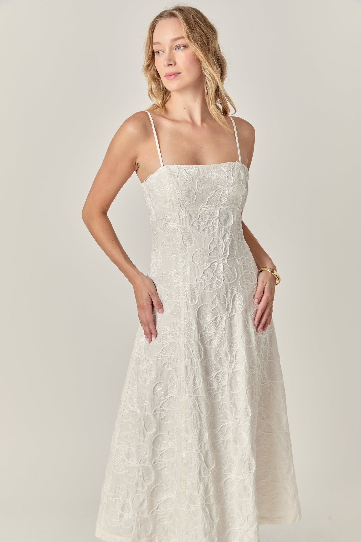 Floral Embroidered Maxi Dress