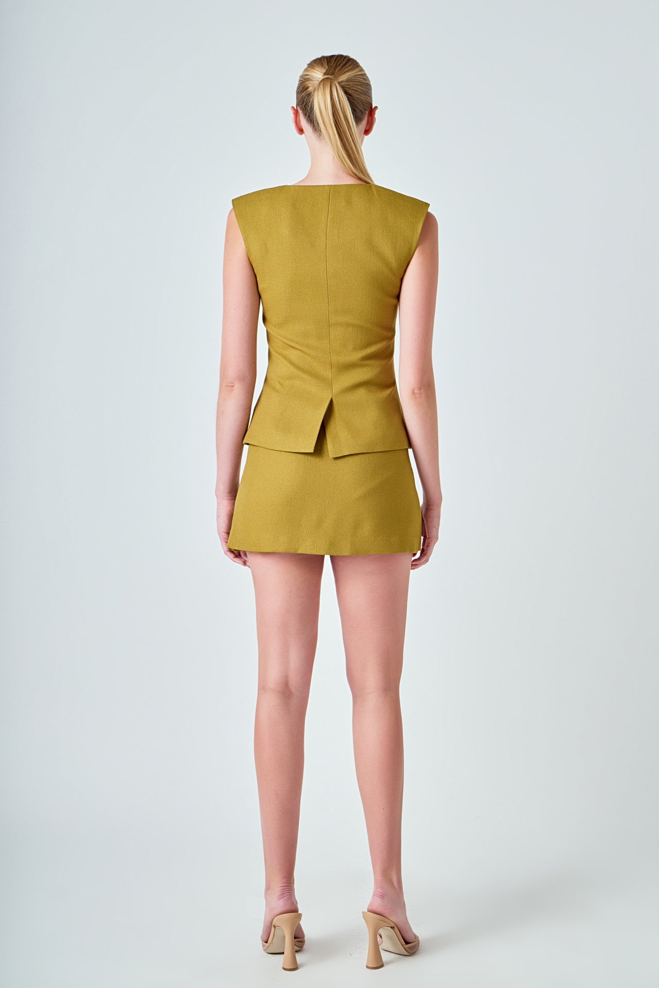 Tweed Buttoned Long Top