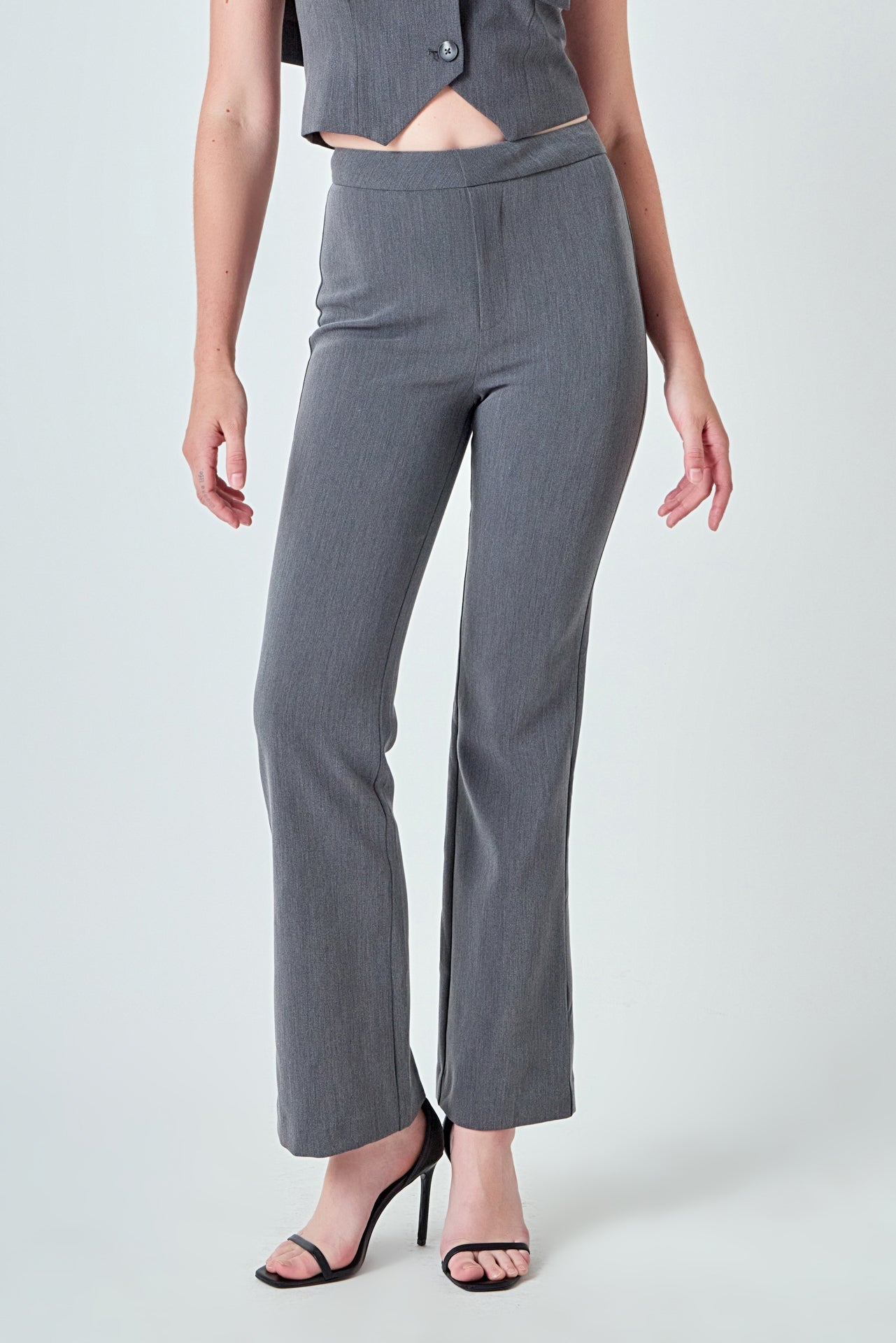 Mid Rise Fitted Trousers