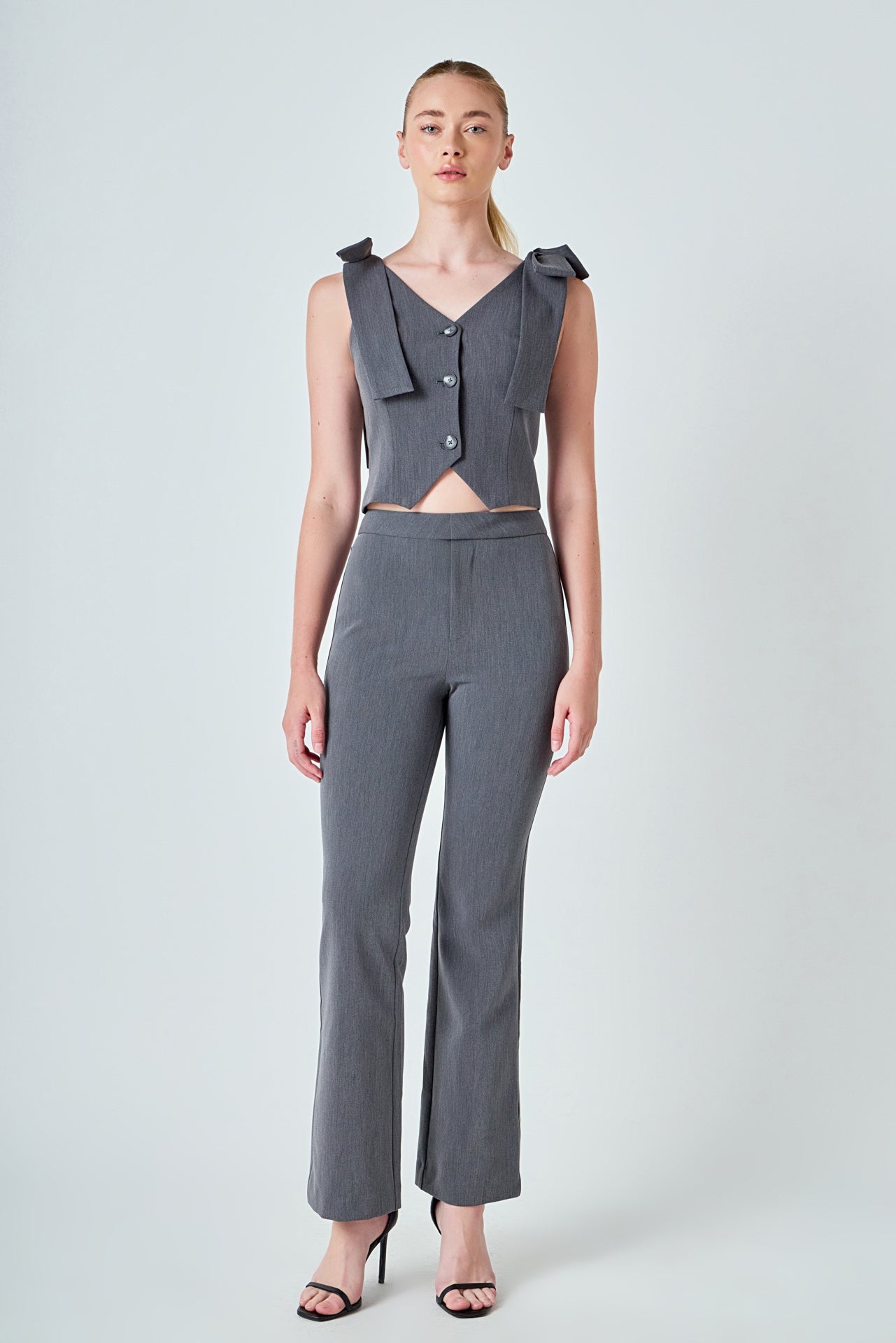 Mid Rise Fitted Trousers