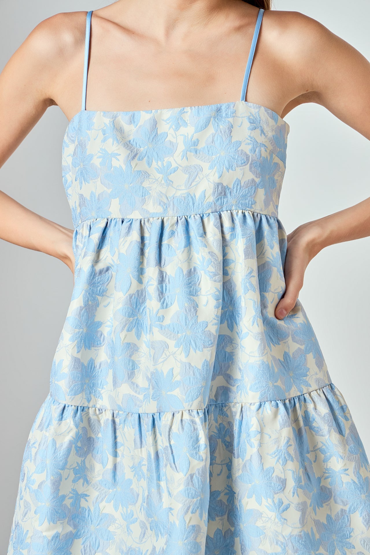 Aria Floral Jacquard Mini Dress