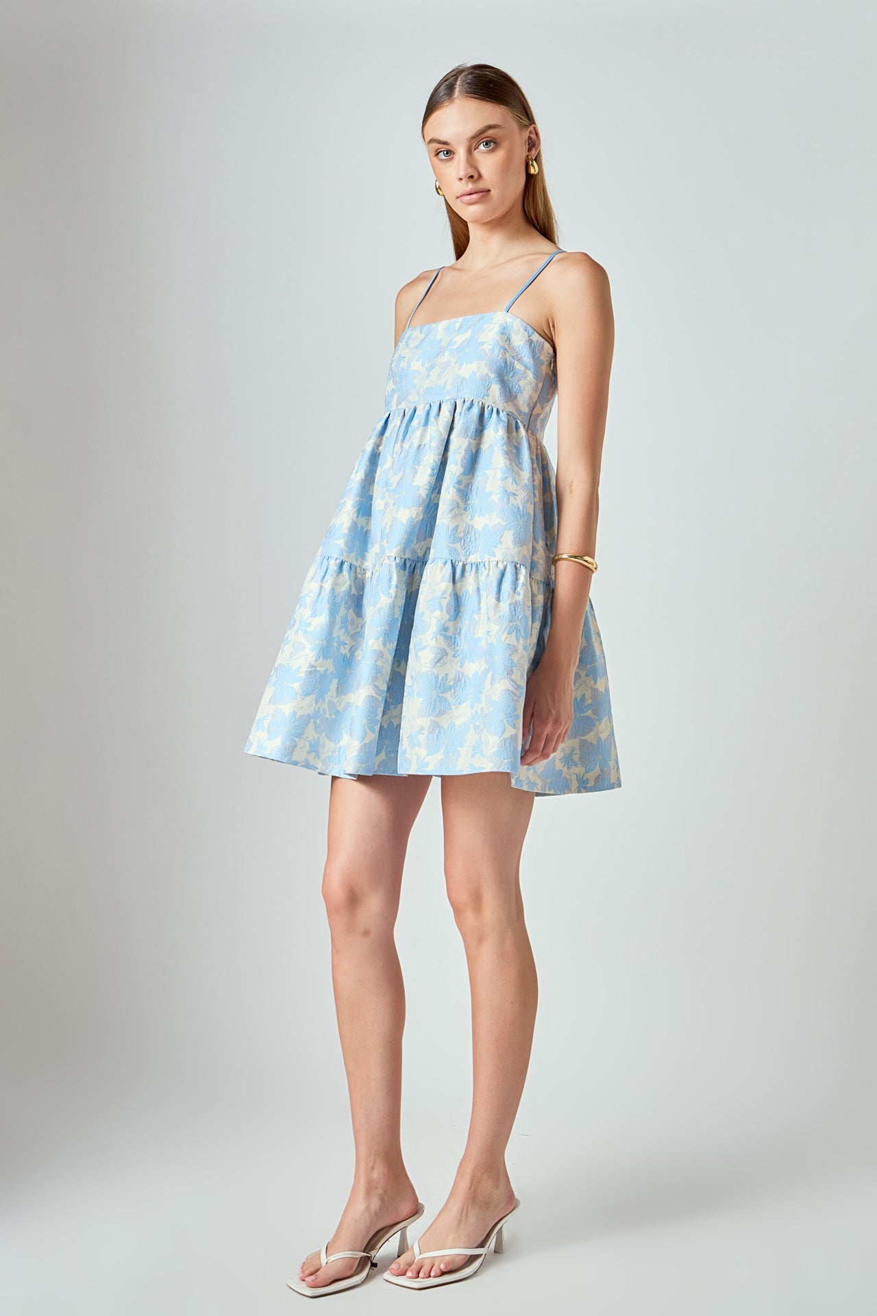 Aria Floral Jacquard Mini Dress