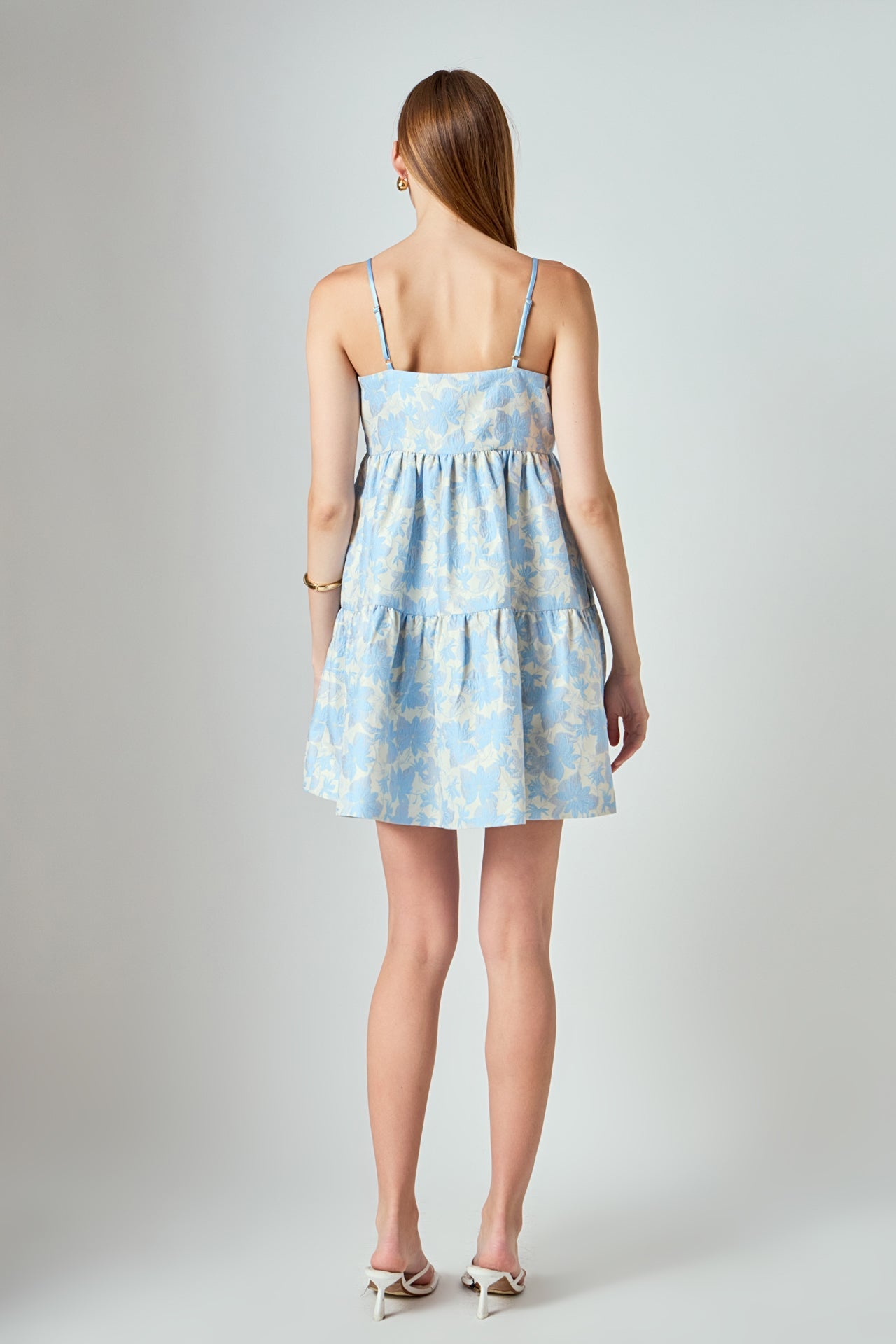 Aria Floral Jacquard Mini Dress