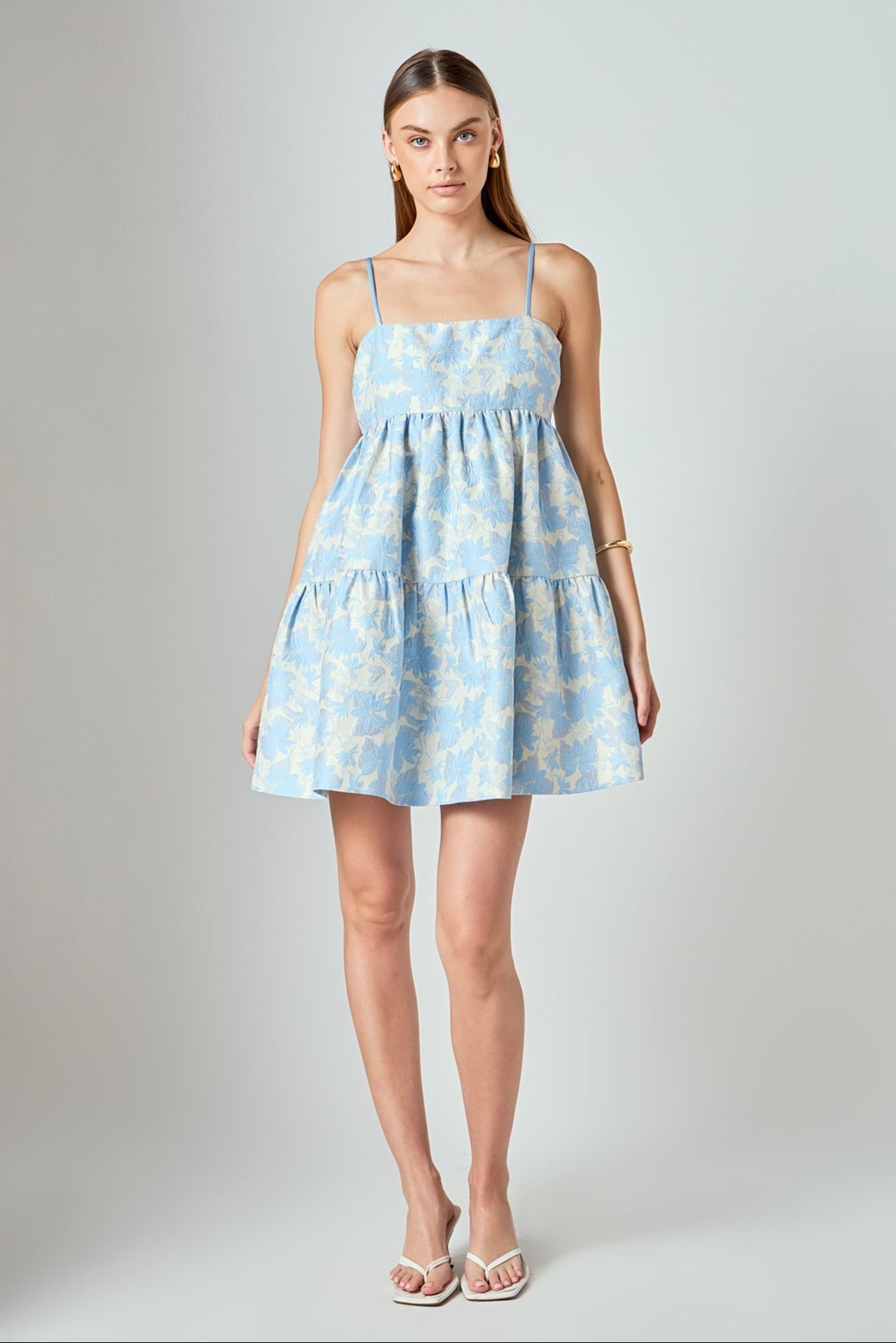 Aria Floral Jacquard Mini Dress