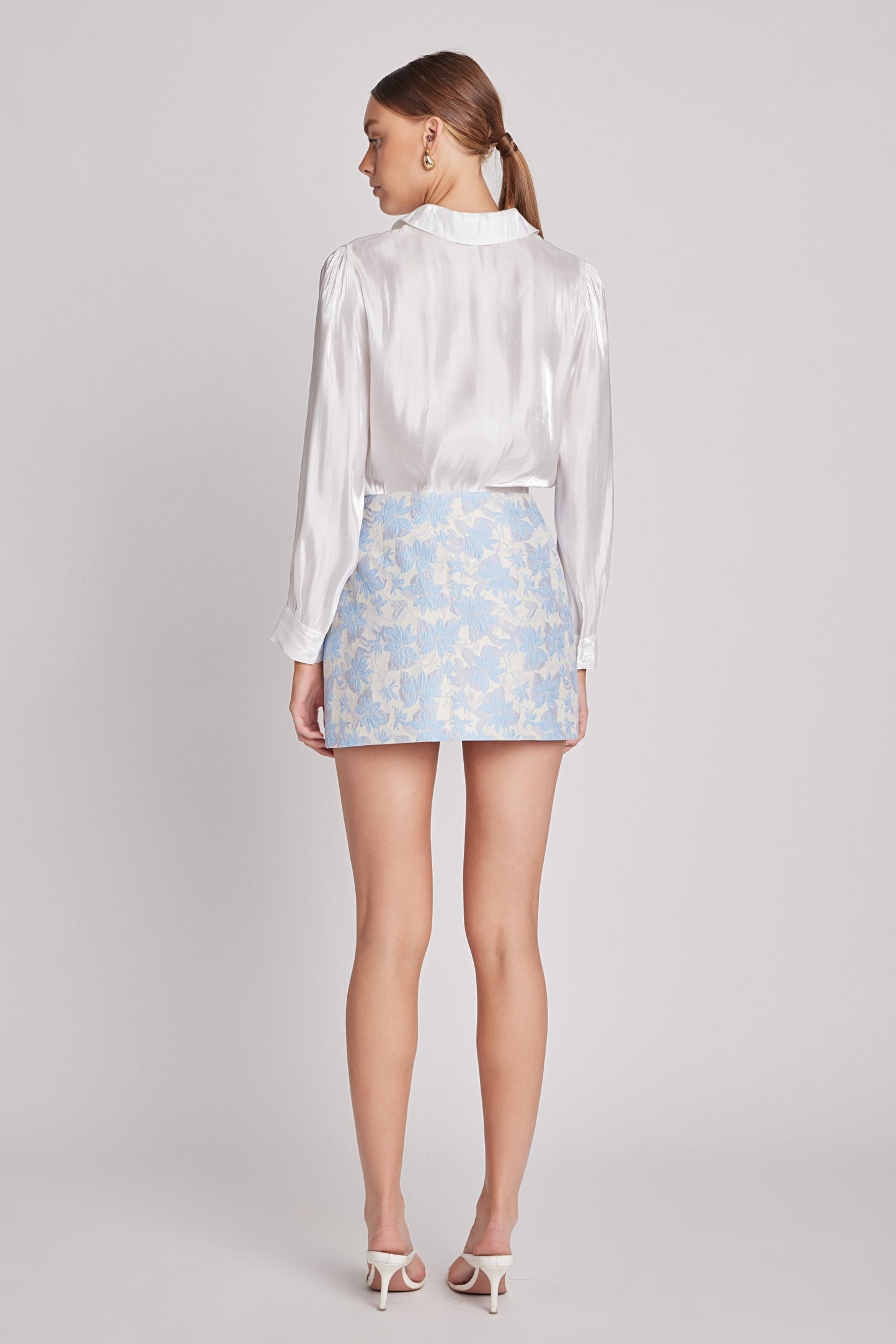Aria Floral Jacquard Mini Skirt