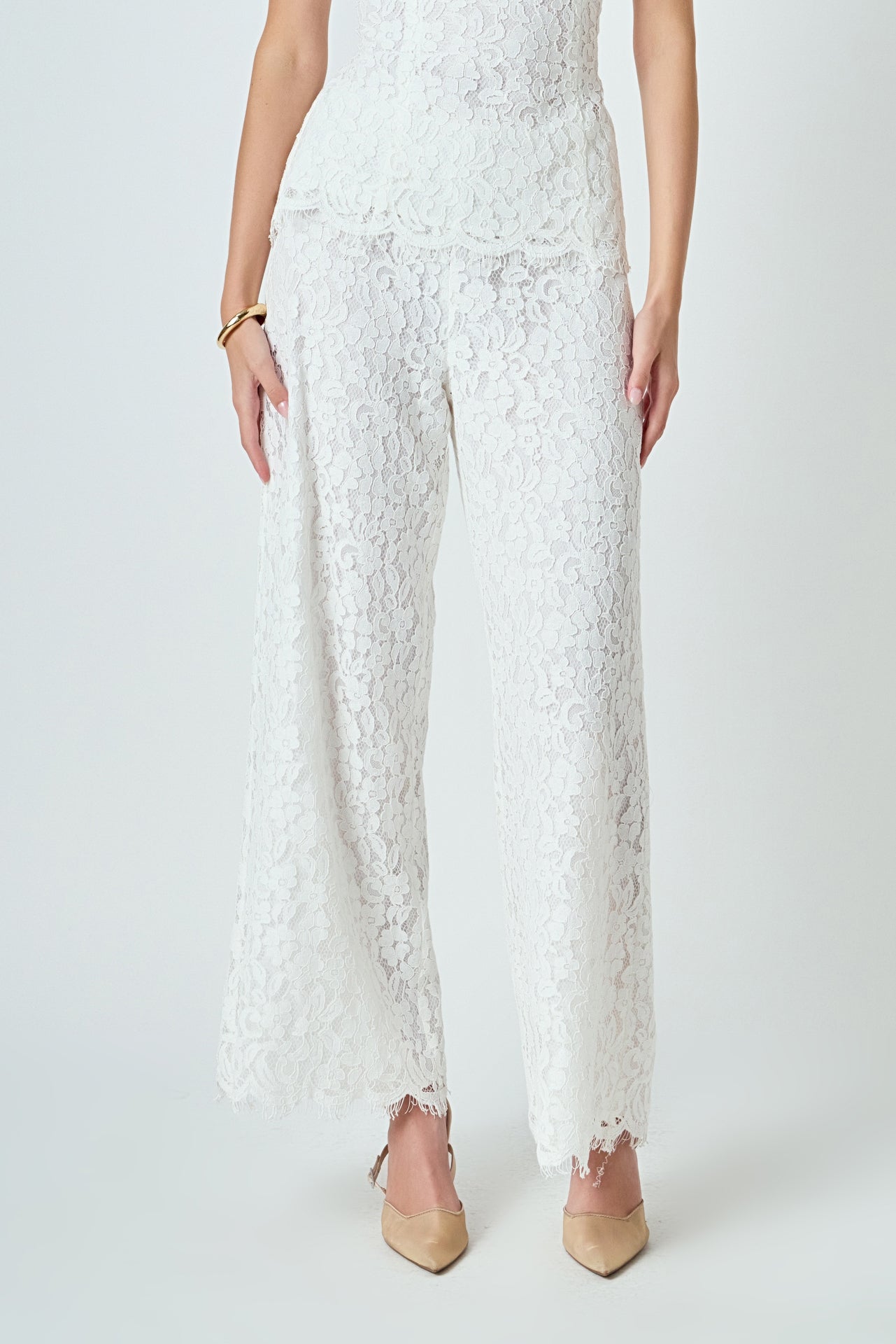Lace Wide Leg Pants