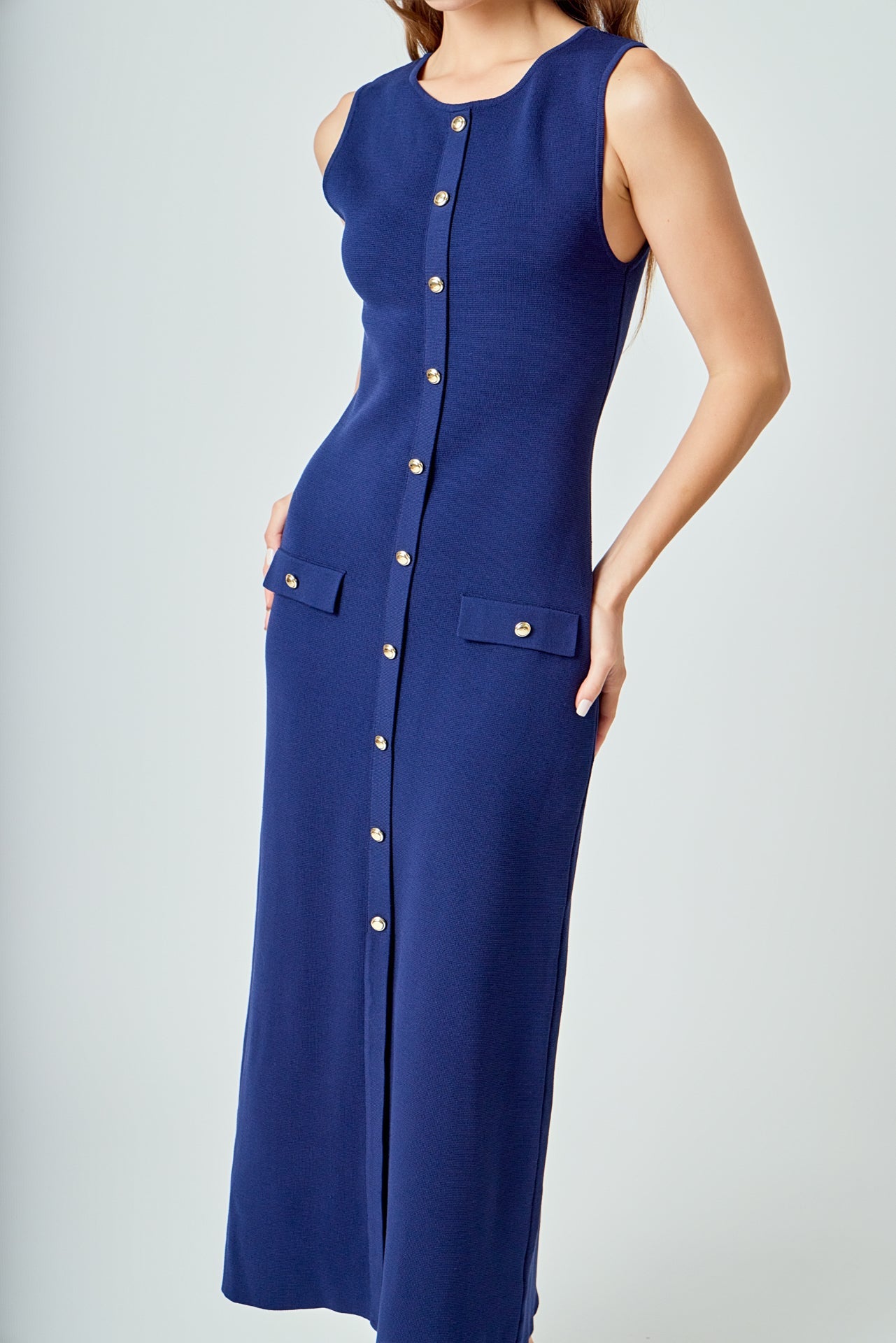 Knit Sleeveless Midi Dress