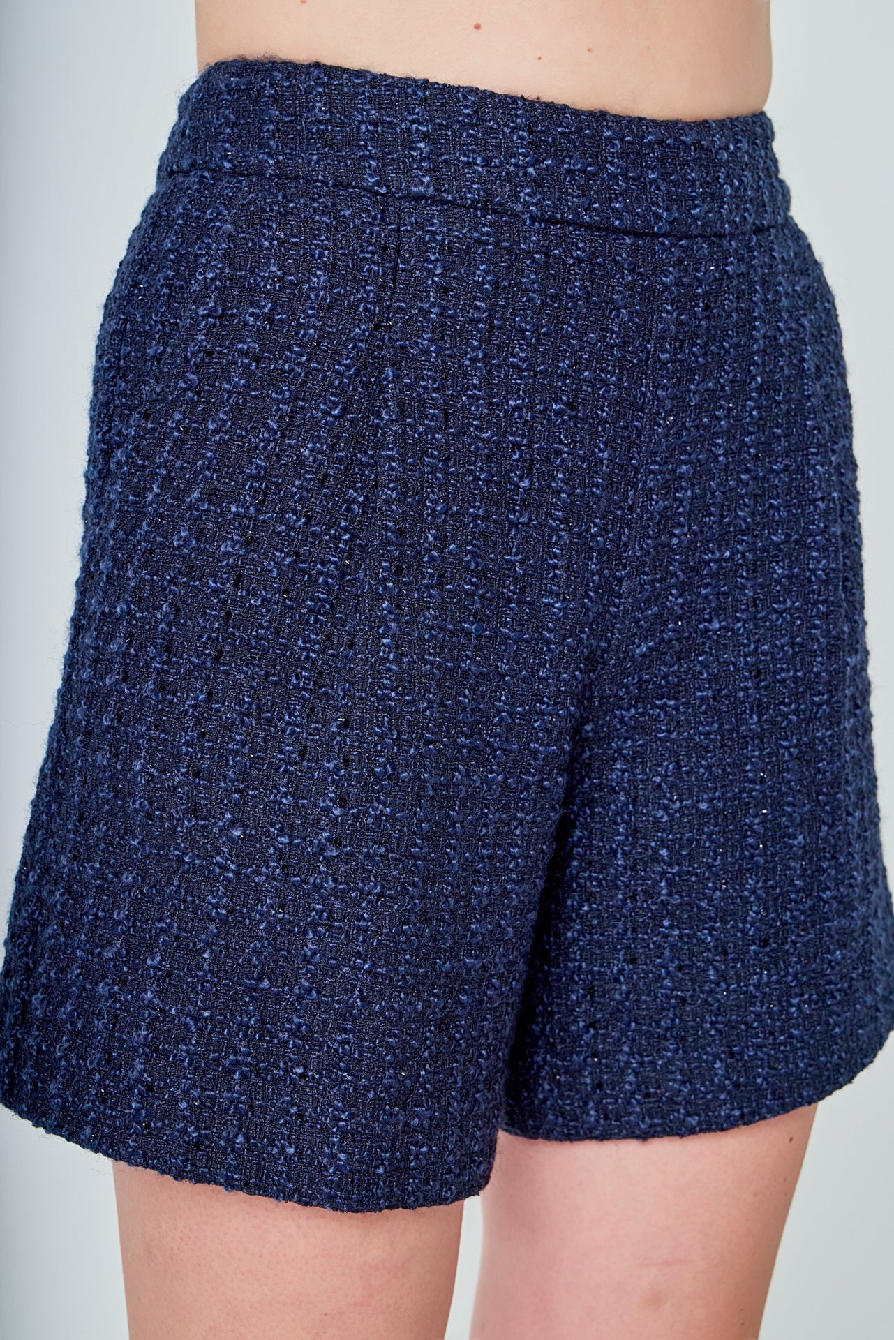 Tweed Relaxed Long Shorts