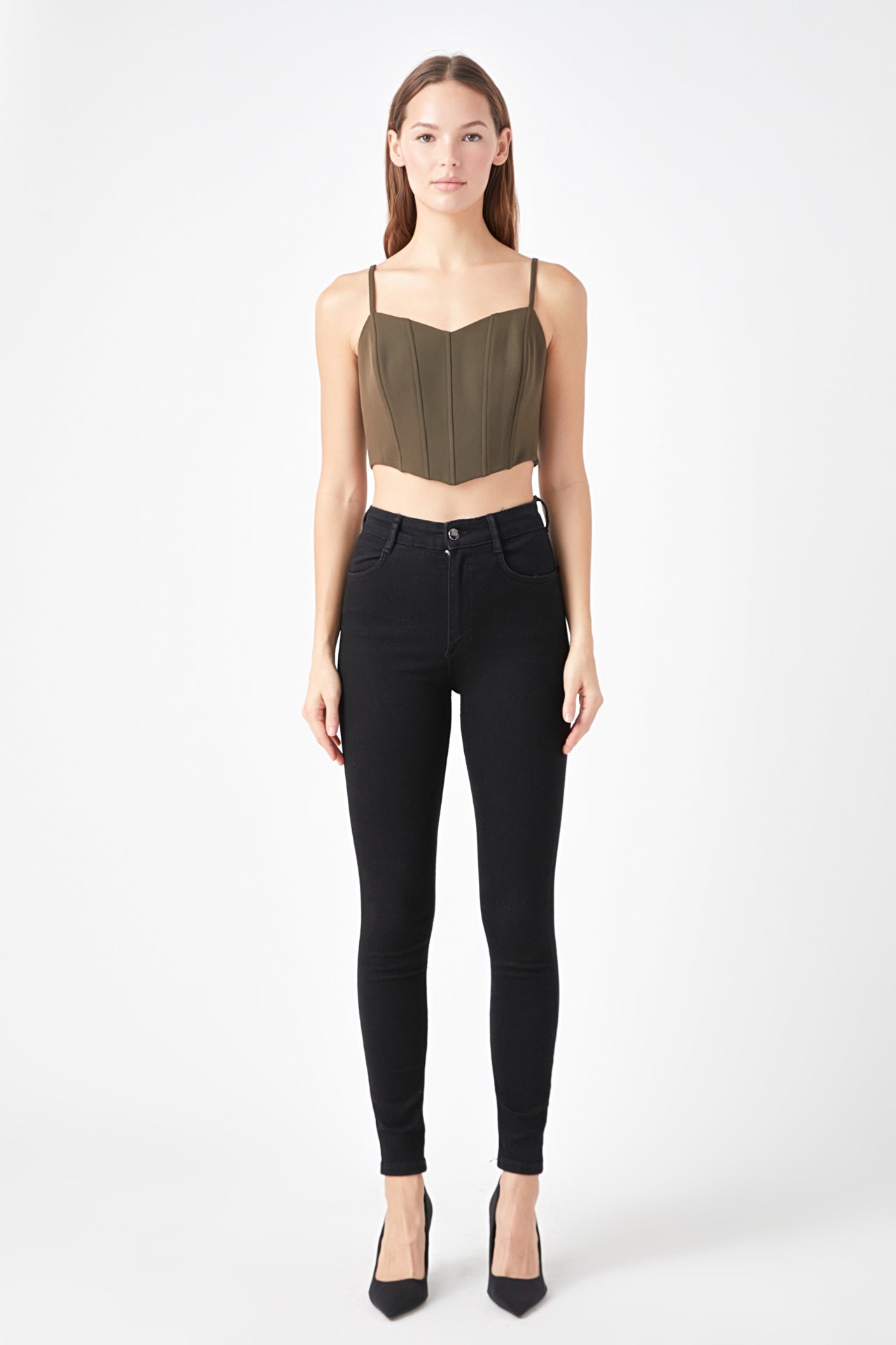 Adjustable Bustier Crop Top