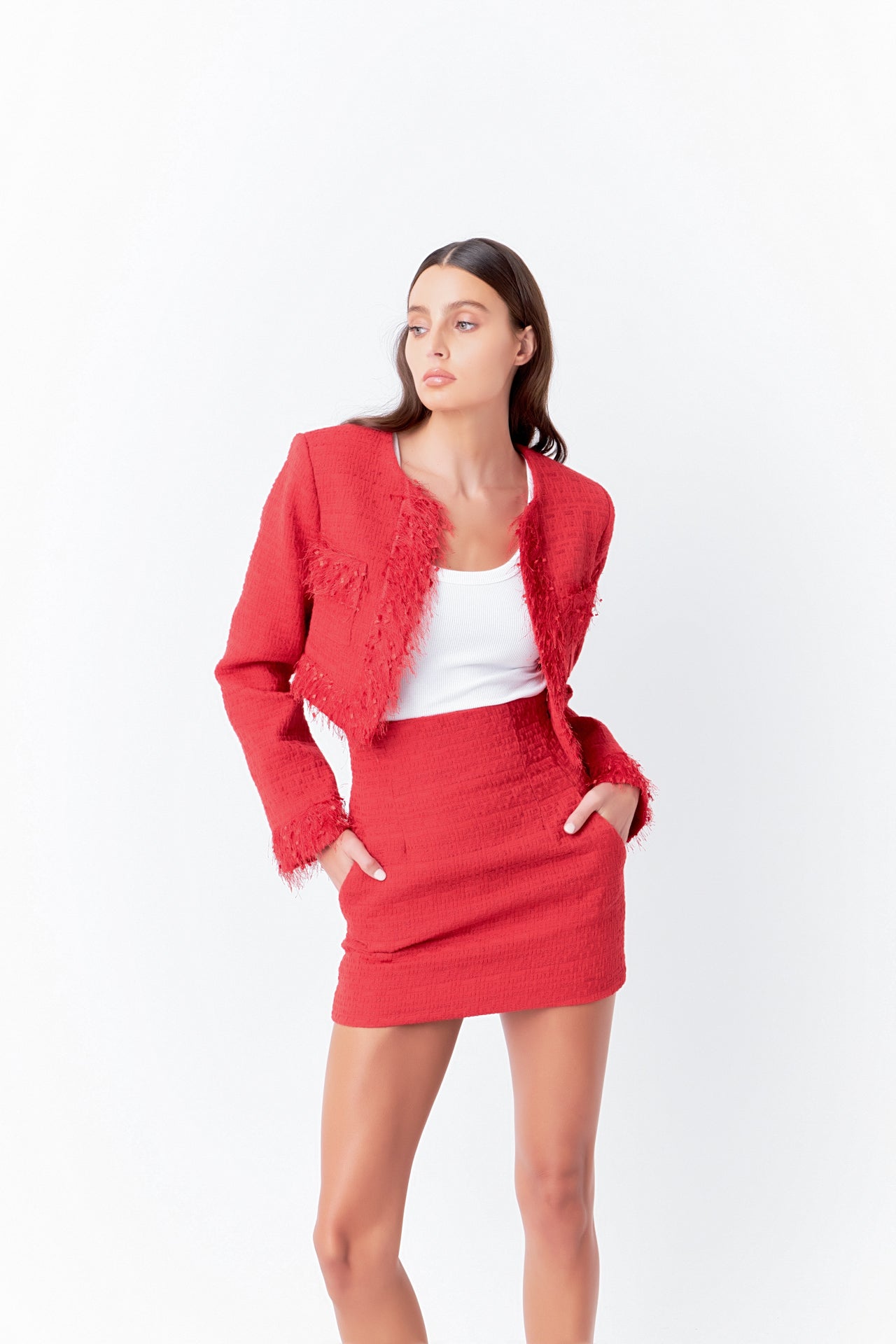 Cropped Tweed Jacket