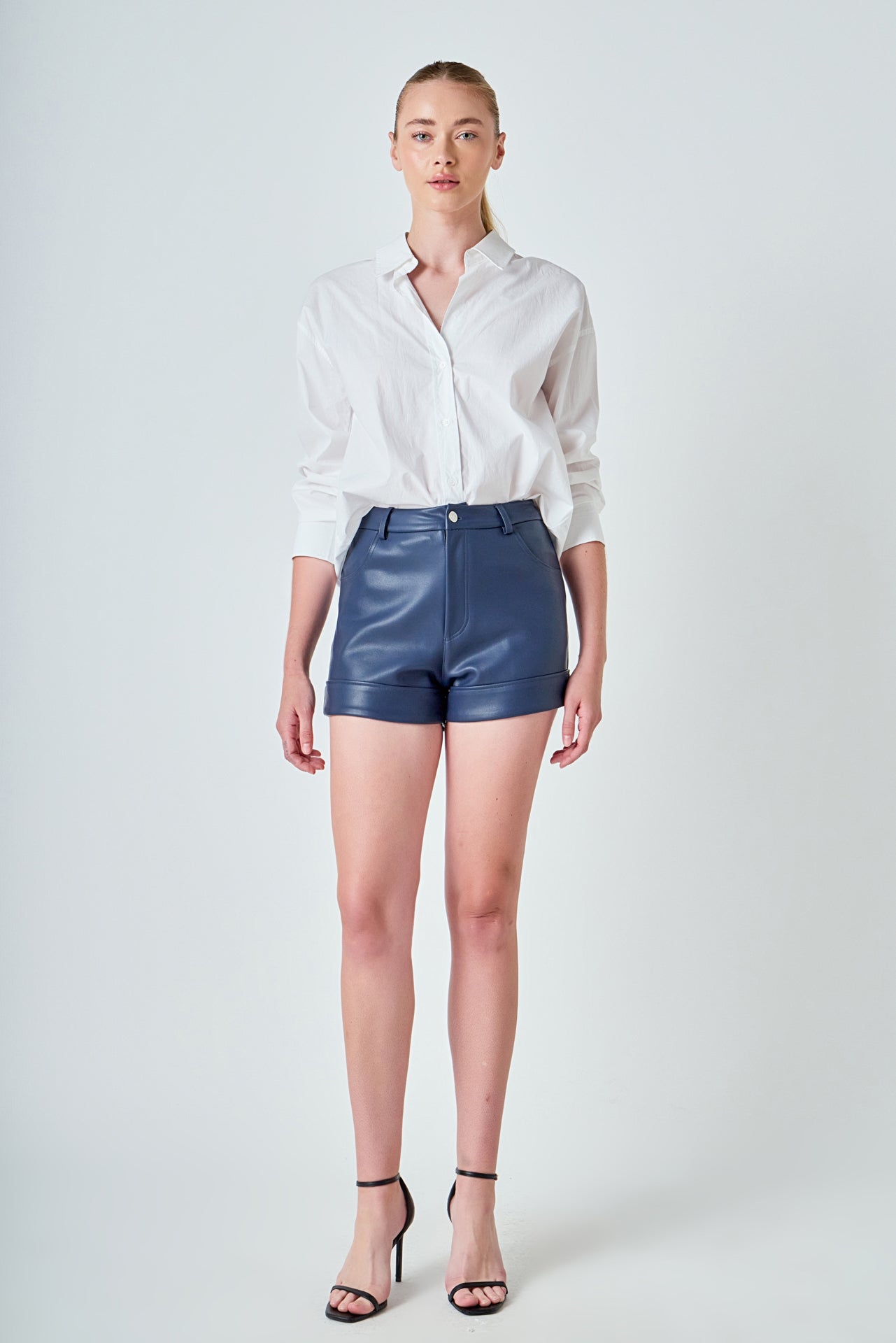 Faux Leather Shorts