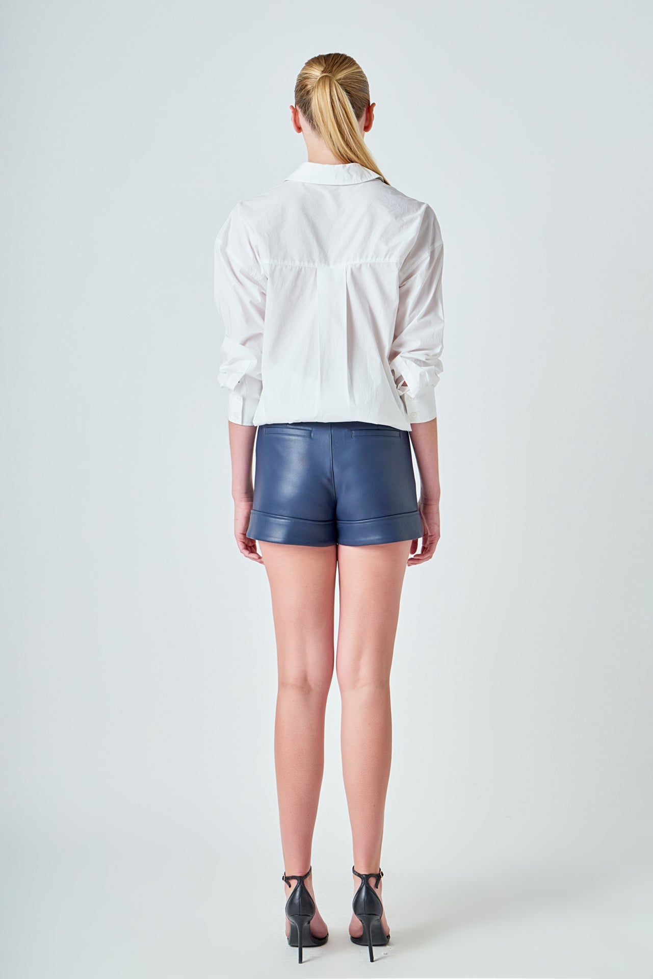 Faux Leather Shorts