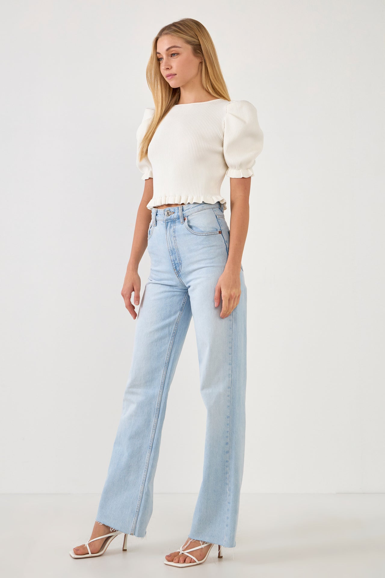 Back Tied Straps Knit Top