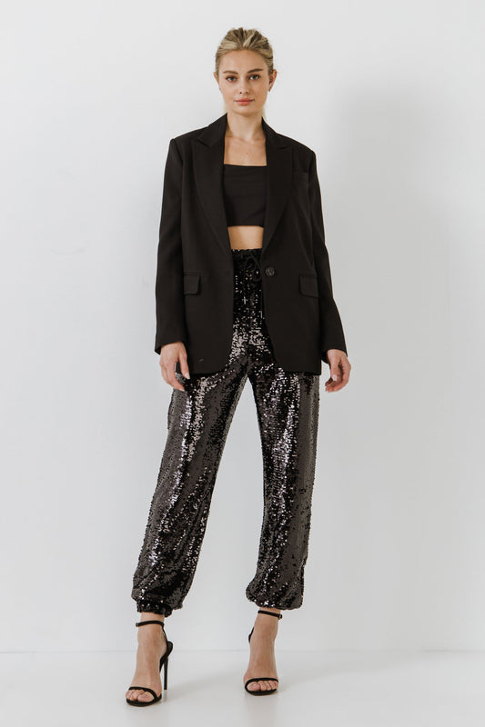 Relaxed Woven Blazer