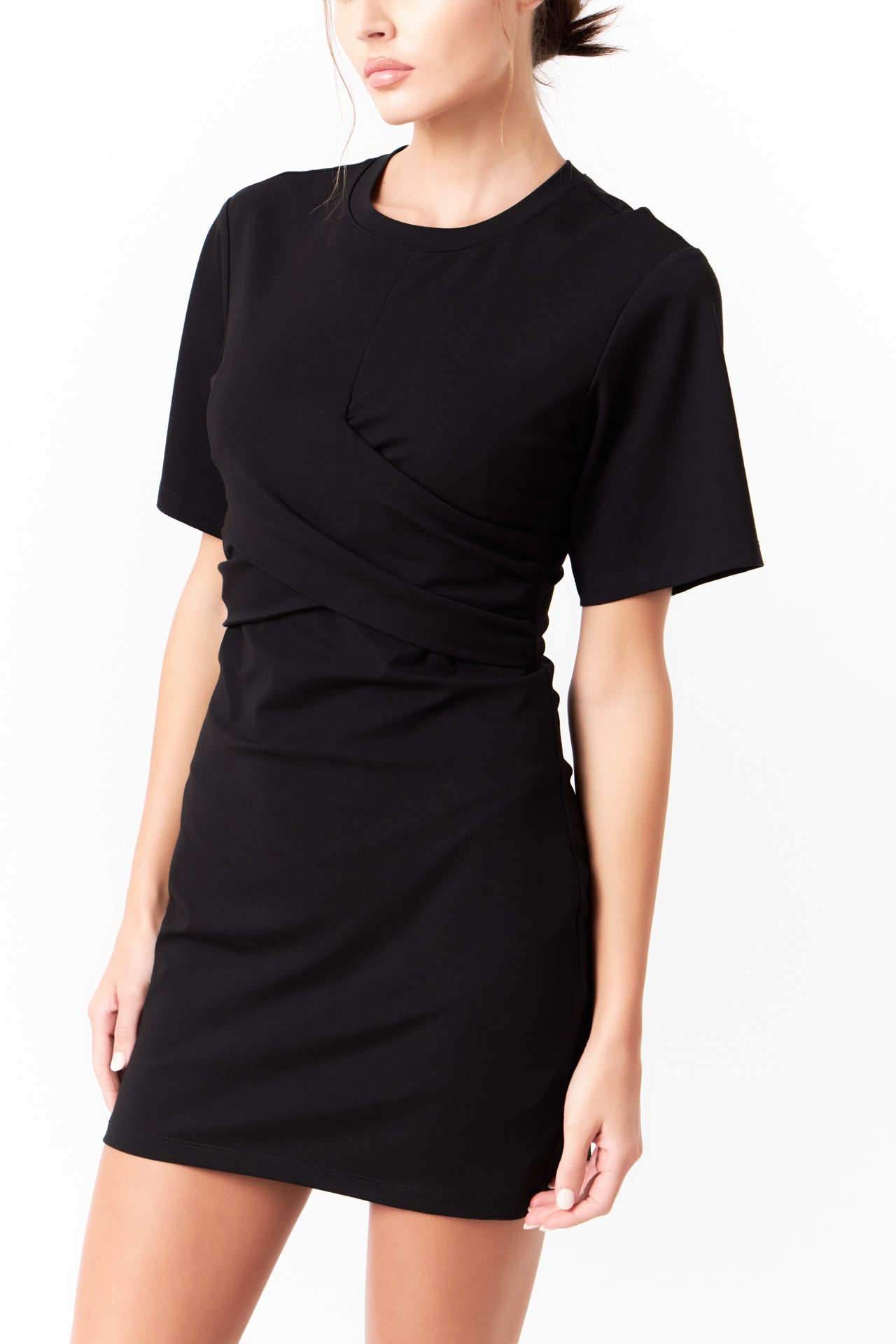 Twist Detail Knit Mini Dress