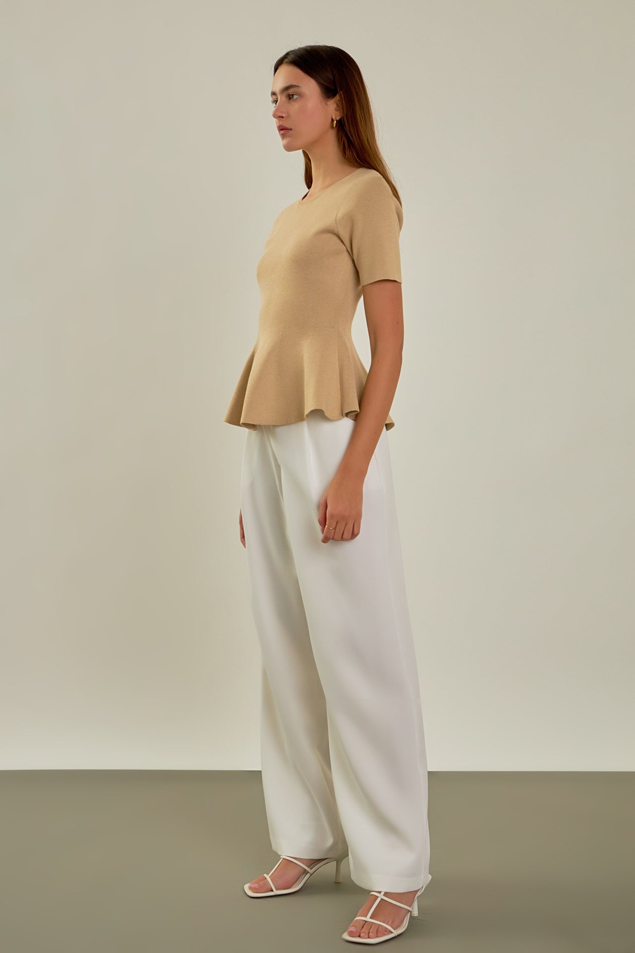 Flare Detail Knit Top