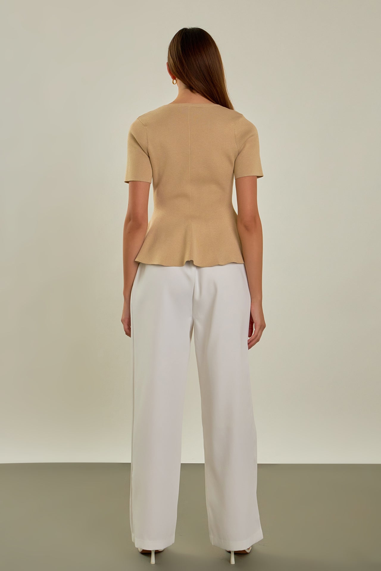 Flare Detail Knit Top