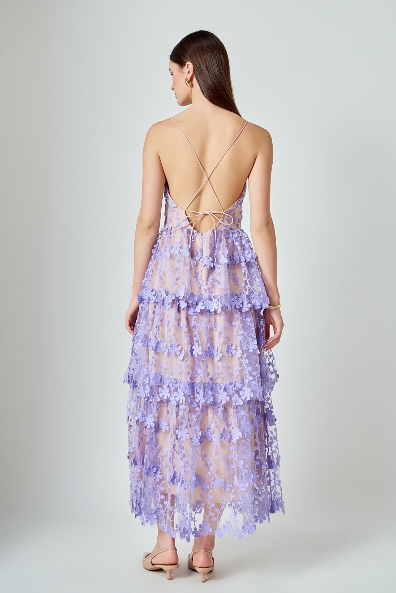 Crochet Layered Midi Dress