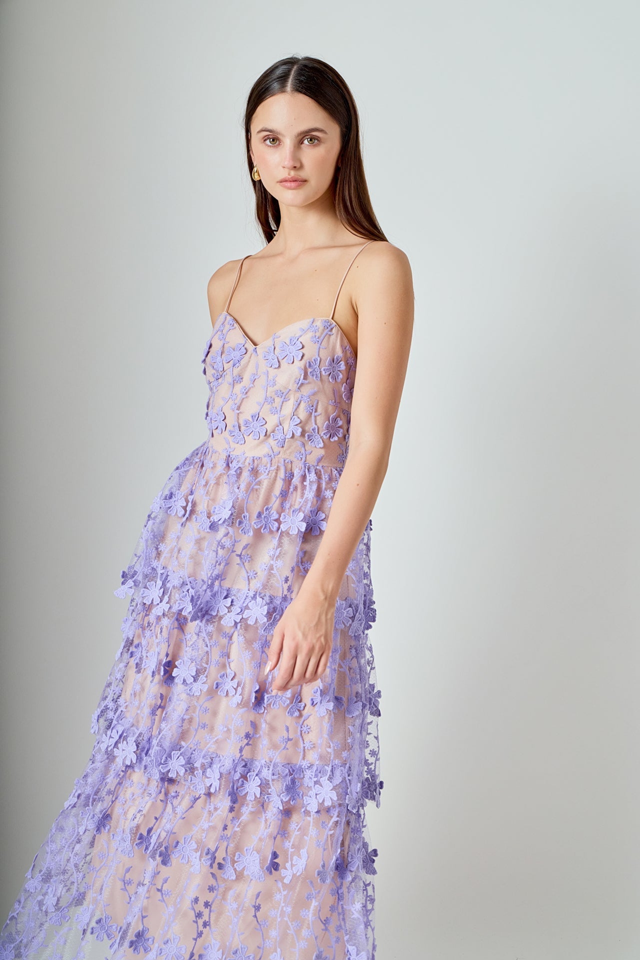 Crochet Layered Midi Dress