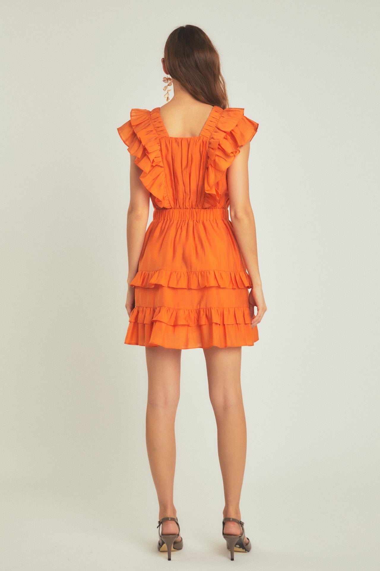 Ruffle Detail Mini Dress