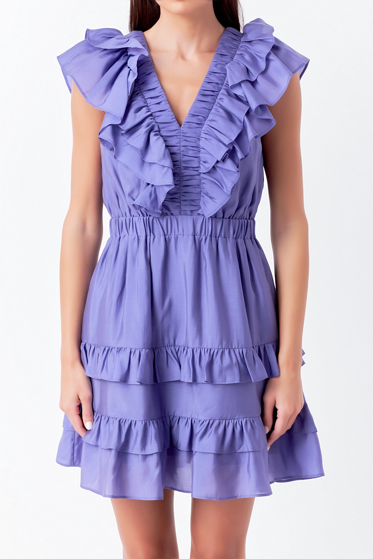 Ruffle Detail Mini Dress