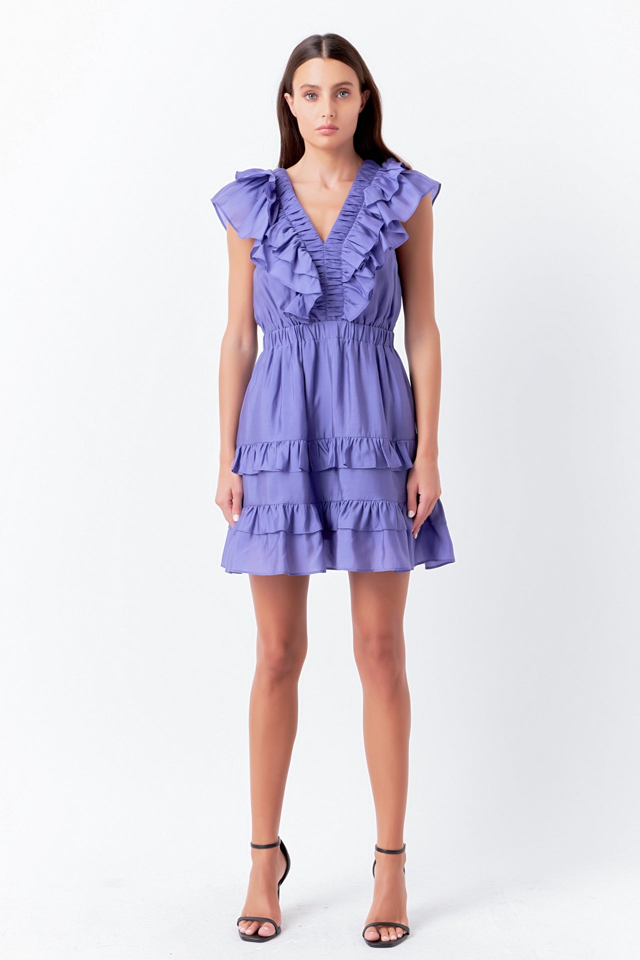 Ruffle Detail Mini Dress