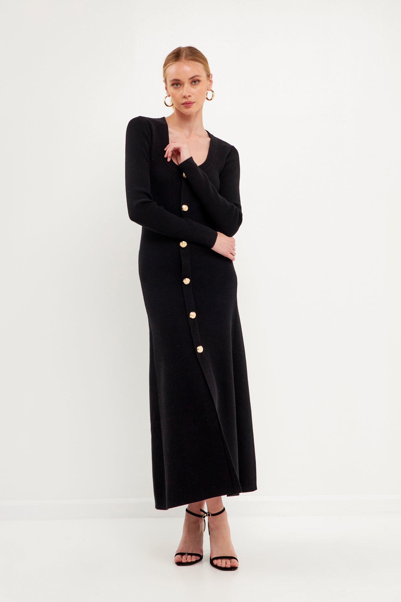 Premium Button-Down Maxi Dress