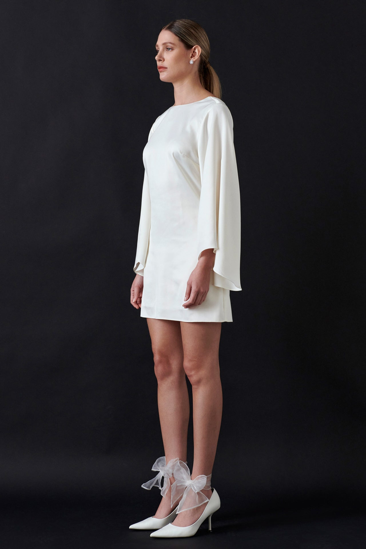 Bell-Sleeve Mini Dress