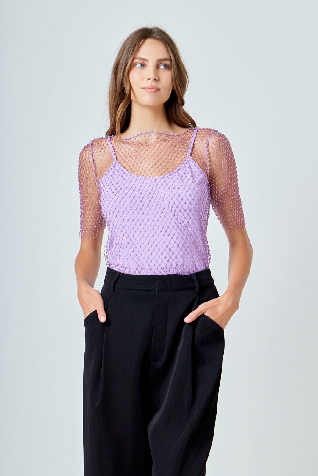 Embellishment Short Sleeve Top