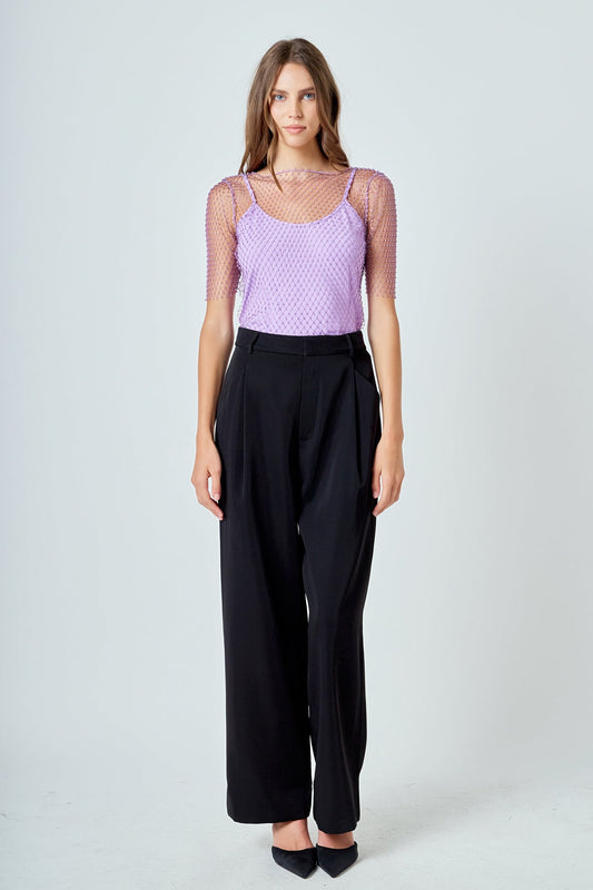 Embellishment Short Sleeve Top