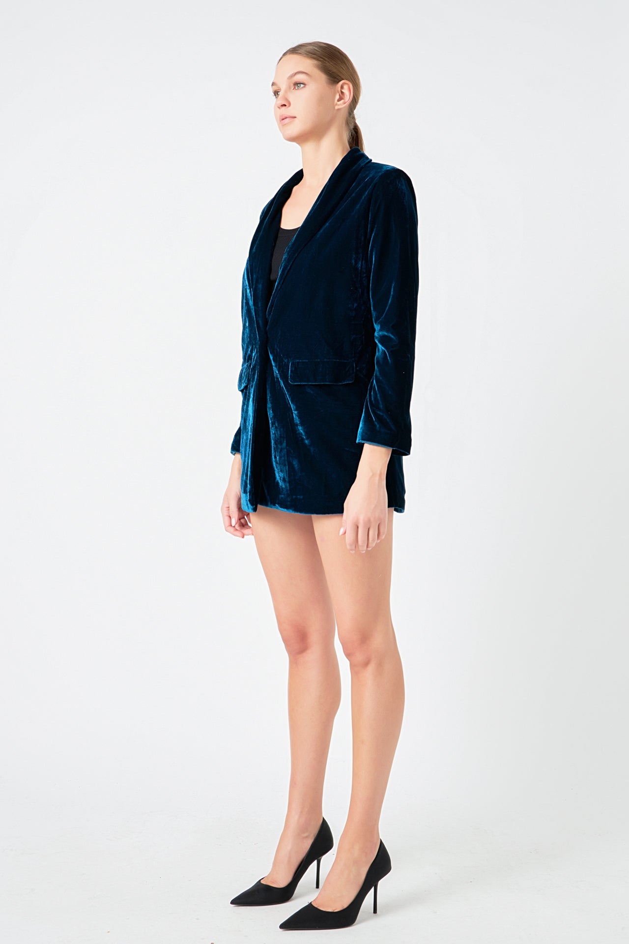 Velvet Loose Fit Blazer