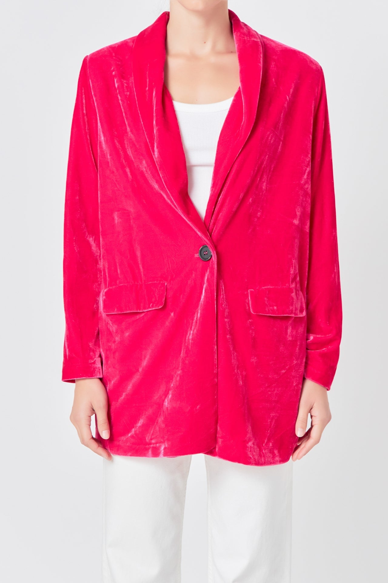 Velvet Loose Fit Blazer