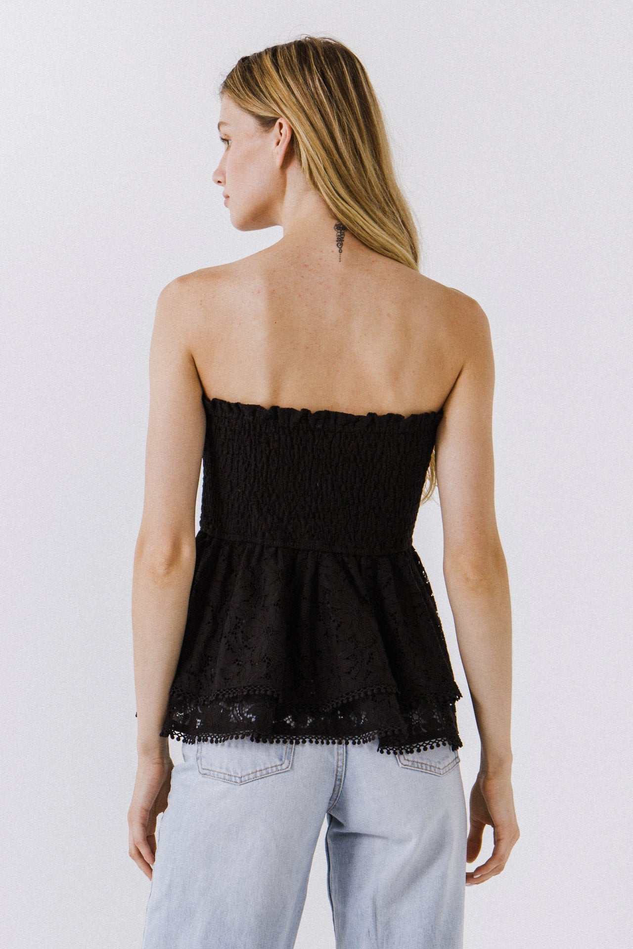 Strapless Tube Lace top