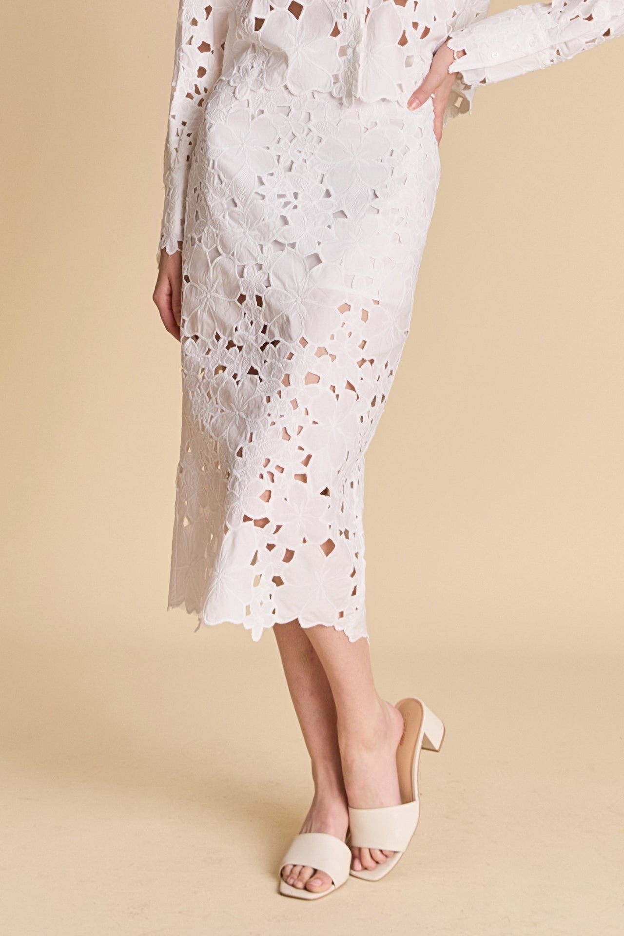 Lace Midi Skirt