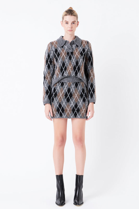 Argyle Collared Sweater